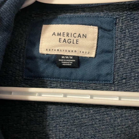American Eagle Henley Fleece Sweatshirt - Picture 3 of 4